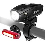 BV Super Bright (300 Lumens) Rechargeable Bike Light Set (With Low Battery Indicator)