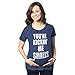 Maternity Kicking Me Smalls Funny T Shirt Pregnancy Announcement Novelty Tee (Heather Navy) - L
