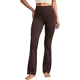 ALYNE Women’s High-Waist Flare Yoga Leggings – Bootcut Workout Pants with Slimming Design, Tummy Control High Waisted Flared Leggings Pants Brown