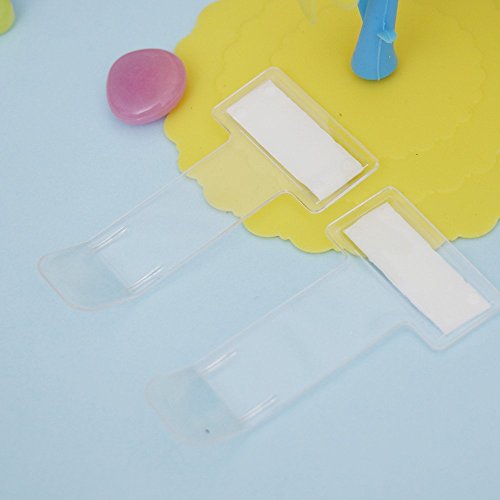 WSERE 5 Pieces Transparent Car Parking Ticket Holder Clip Car Windshield Windscreen Tickets Holder with Adhesive Tape - Thumbnail 5