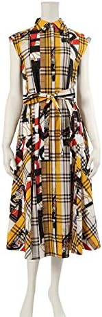 Amazon バーバリー Burberry アーカイブプリント ワンピース チェック柄 コットン ベージュ マルチカラー 中古 ワンピース チュニック 通販