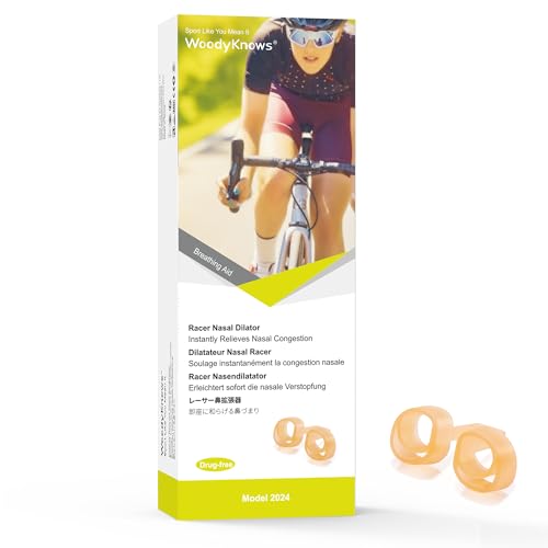 WoodyKnows Racer Nasal Dilator, Model 2024 Standard, Improves Sports Airflow, Nasal Congestion aid (Trial XS/S/M/L)