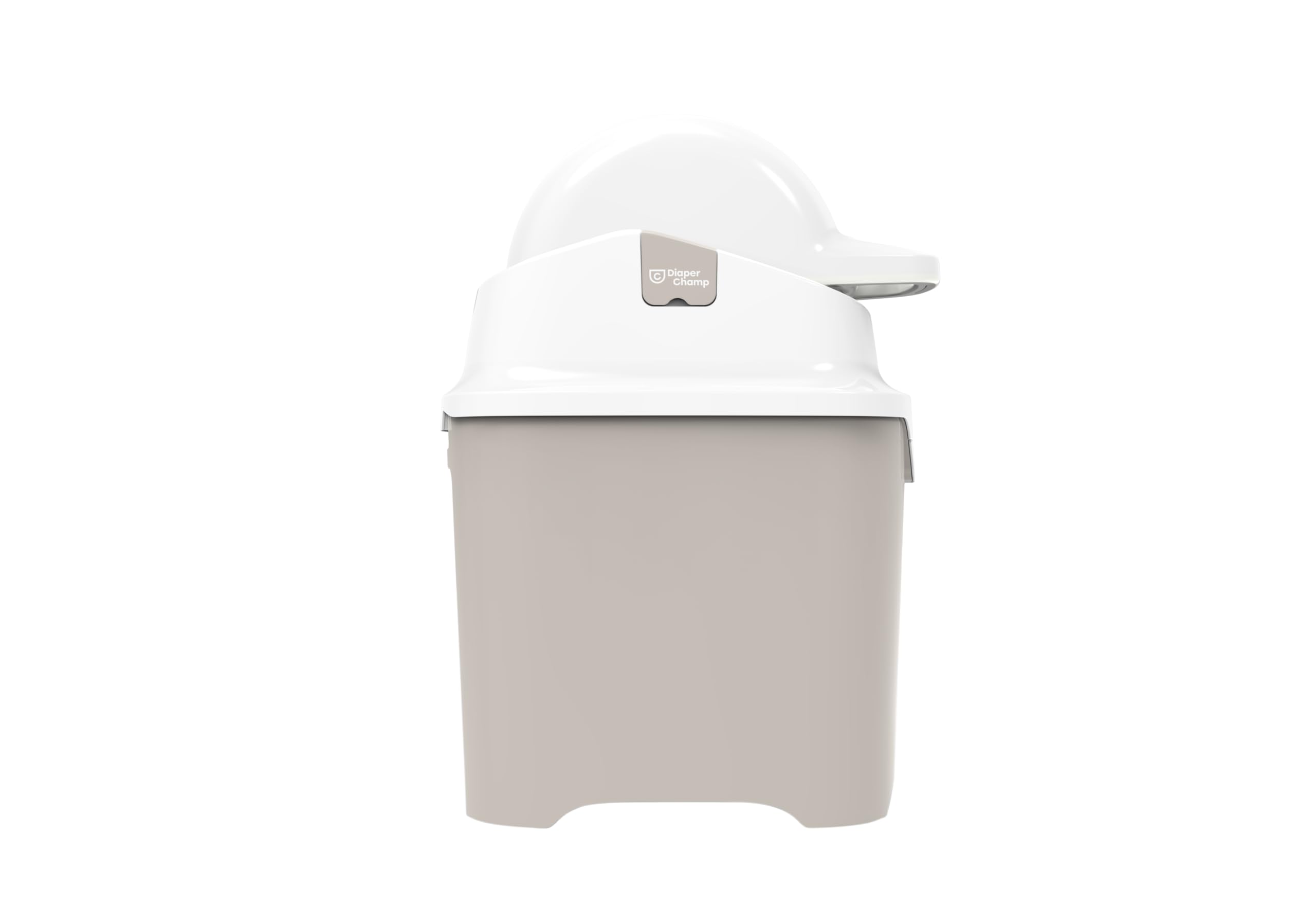 DIAPER CHAMP ONE Windeleimer - geruchsdicht - OHNE Nachfüllkassetten - funktioniert mit normalen herkömmlichen Tüten, Müllbeutel - für ca. 30 Windeln - beige, weiß 7