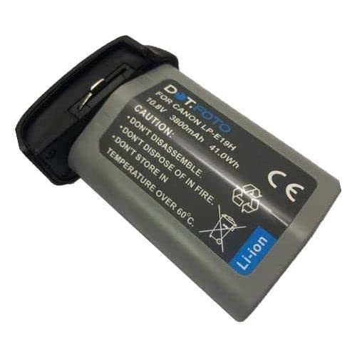 Dot.Foto LP-E19 Premium High Capacity 10.8v / 3800mAh Rechargeable Battery for Canon EOS R1*, 1D C*, 1D X*, 1D X Mark II, 1D X Mark III, 1D Mark III/IV*, 1Ds Mark III* - Requires LC-E19 Charger