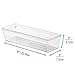mDesign Plastic Kitchen Cabinet Drawer Organizer Tray - Utensil and Tool Storage Bin - 9 Inch Long Pantry and Kitchen Drawer Organization for Cutlery and Gadgets - Mesa Collection - 6 Pack - Clear