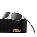 FEIDU Polarized Sport Mens Sunglasses HD Lens Metal Frame Driving Shades FD 9005 (A Black /Gun, 2.24)