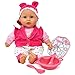 Baby Doll Feeding Set, Includes 16 Inch Soft Body Baby Doll with Winter Outfit Accessories, Jacket, Bib, Feeding Plate and Food Utensils - A Realistic Doll Set Collection for Toddlers, Girls and Kids