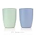 Aestar Multicolor Biodegradable Unbreakable Wheat Straw Water Cup Tumblers 13.5oz Set of 2 for Coffee, Tea, Water, Milk, Juice (L)