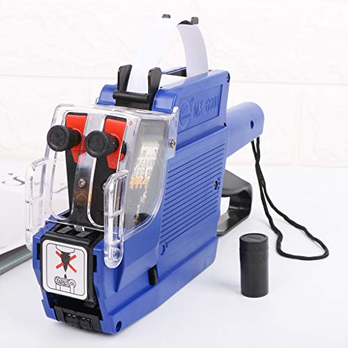 Junlinto,MX-6600 10 Digits Two-line Labeller Price Tag Gun Label 2 Lines for Retail Store Pricing Tag Display Tool + Ink Roller - Thumbnail 6