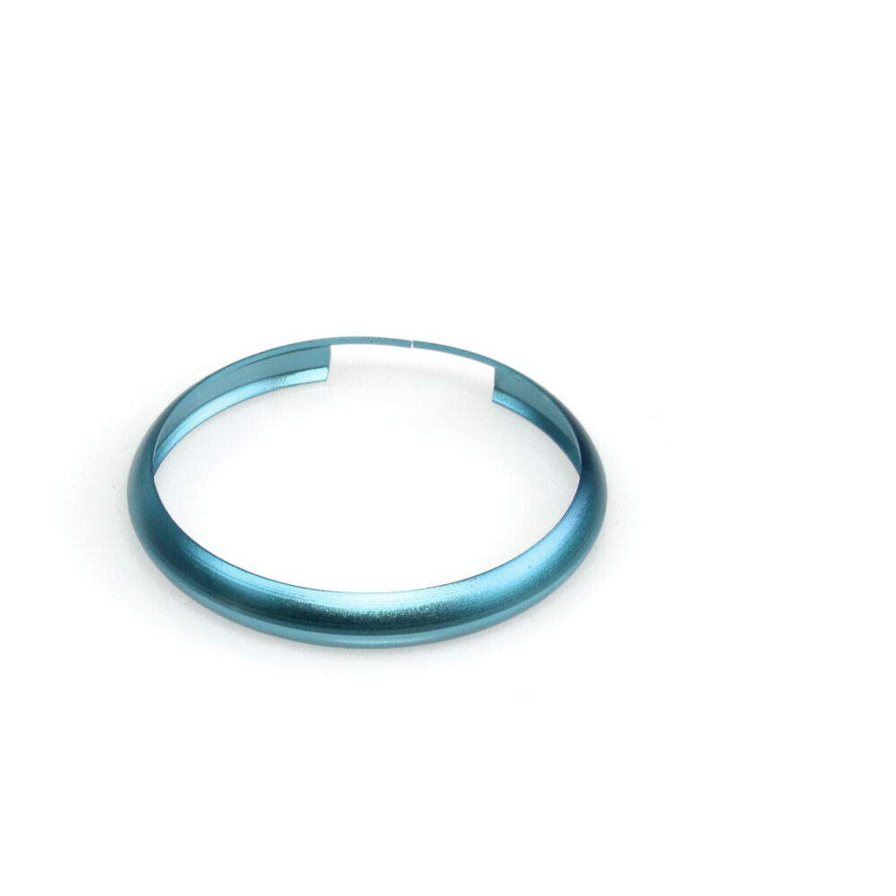 Oldbones Aluminium Smart Key Fob Ring Rim Trim Cover Replacement For R55 R56 R57 R58 R59 R60 in Azure Blue