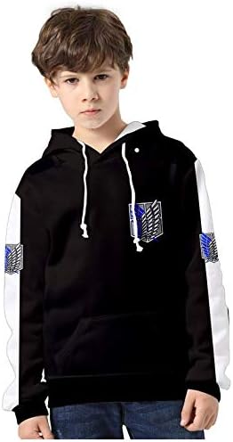 Amazon Cosco 進撃の巨人 パーカー キッズ Attack On Titan 進撃の巨人 子供服 フード付き アニメ カジュアル コスプレ衣装 ブラック 110 アニメ 萌えグッズ 通販