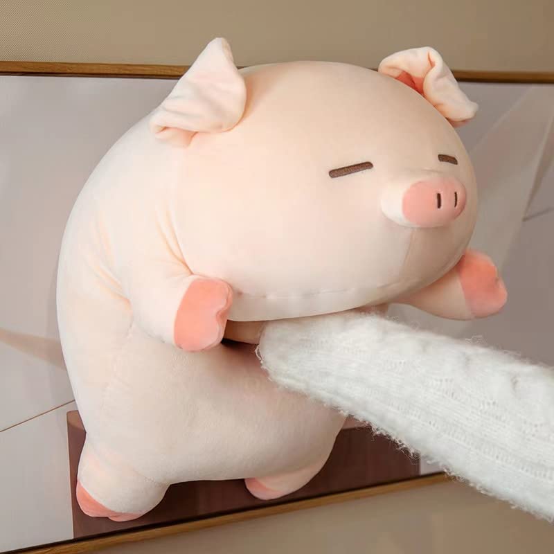 Maomoto Pig Stuffed Animal 50cm Cute Pig Plushies Pillow Hugging Pillow for Kids, Fat Soft Cuddly Stuffed Pigs Plush Toy for Girls Boys (Squint Eye)