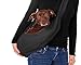 iPrimio Reversible Hands Free Pet Carrier Sling Bag - Cat Sling Carrier, Dog Carrier Sling, Cat Papoose Carrier Front, Puppy Sling, Cat Carrying Pouch, Dog Sling Carrier - Black (Fits Small Pets)