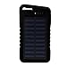 Mchoice 20000 mah Dual-USB Waterproof Solar Power Bank Battery Charger for Cell Phone (Black)