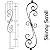 1/2" Iron Baluster Skinny Scroll (10-Pack) Stair Parts Hollow Metal Spindles - Stair Railing Scroll (Real Satin Black not Matte)