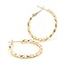 Followmoon 18K Gold Plated Women's Rope Hoop Earrings 20mm-50mm (30mm Rope Hoop Earrings)