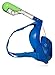 Easy Snorkel Full Face Snorkeling Mask - 180 Panoramic View for Increased Visibility, Tubeless Technology Snorkeling Gear Prevents Gag Reflex - (Blue, L/XL)