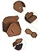 Allegra K Interlock 8-shaped Faux Leather Buckle Elastic Belt for Lady Brown Fit Waist Girth:25