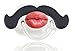 Funny Baby Pacifier Cute Kissable Mustache Pacifier For Babies and Toddlers Unisex - BPA Free Latex Free made With High Quality Silicone - Professional Black - By BabyStache