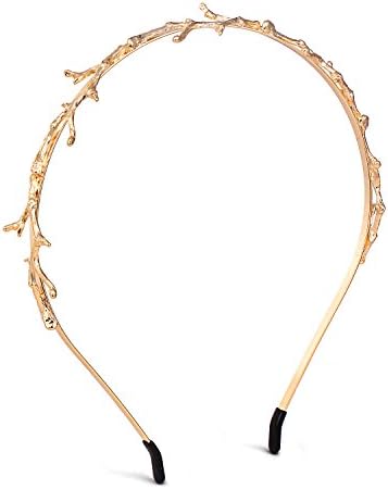 Face Forever Imitation Deadwood Antlers Metal Hairband 2 Colors Silver and Gold (Gold)