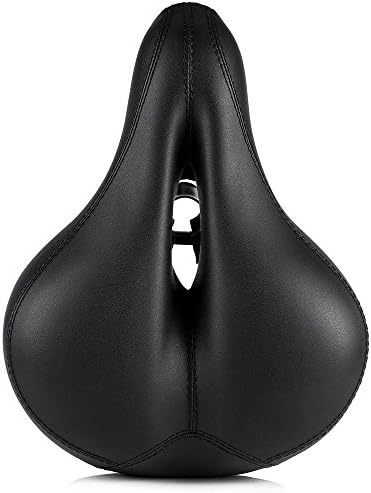 Champion Gel Bike Saddle - Dual Spring Designed Suspension Artificial Leather Bike Seat Bicycle Saddle (Black)