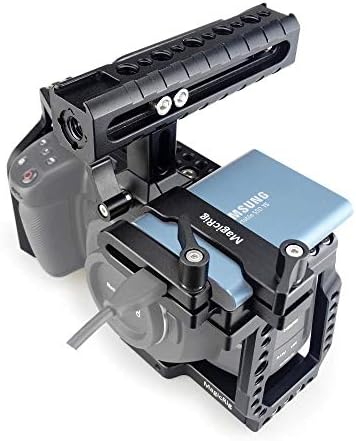 MAGICRIG BMPCC 4K /BMPCC 6K Cage with NATO Handle + T5 SSD Card Mount Clamp for Blackmagic Pocket Cinema Camera BMPCC 4K /6K