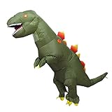 LuckySun Adult T-Rex Dinosaur Inflatable Costume Green With Exclusive Drawstring Bag …