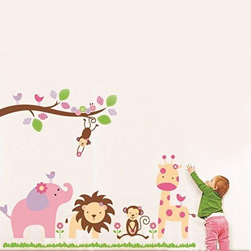 Fashing Removable Jungle Animal Wall Sticker Wall Art Decal Nursery Kids Baby Bedroom