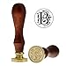 Yoption Initial Alphabet Wax Seal Stamp, Retro Letter B Sealing Wax Stamp Brass Head Wooden Handle for Wedding Party Invitation Envelopes