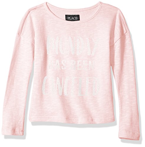 The Children's Place Little Girls' Off the Shoulder Sweaterknit Top, Shell, X-Small/4