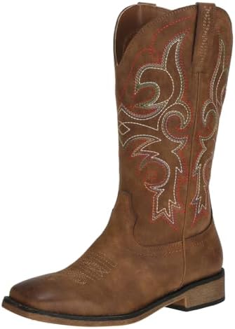 EL GENERAL Y2K smooth quill ostrich square toe western boots Amazon.com | El General Western Rodeo Boots Ostrich Print  main image 4