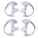 HDE Two Way Radio Ear Mold Replacement Earpiece Insert for Acoustic Coil Tube Earbud (2 Pair, 1-Small, 1-Medium)