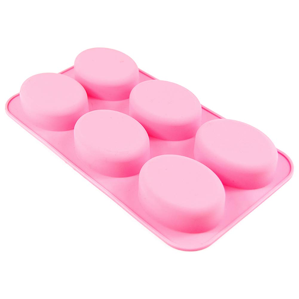 6 Cavity DIY Handmade Oval Silicone Mold for Soap Bar US Seller eBay