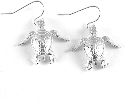 Sterling Silver Sea Turtle Hatchling Dangle Earrings Jewelry Earring Ocean Turtles Charms