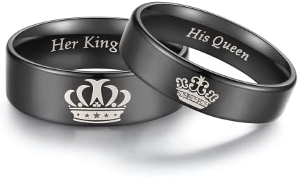 Global Jewelry Amazing Her King His Queen Titanium Stainless Steel