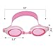 Bezzee-Pro Kids Swimming Goggles, Swimming Glasses for Children and Teenagers, Leak Proof, Anti-Fog UV Protected, with Earplugs and Storage Case, Pink Clear Lens