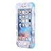 iPhone 6 Plus Case, iPhone 6S Plus Case, SUMOON [Drop Protection] Hybrid Heavy Duty Three Layer Verge Shockproof Full-Body Protective Armor Defender Case for iPhone 6S Plus 5.5 Inch (Marble Blue)