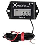 SEARON Digital Tach Hour Meter Tachometer RPM Counter for Snowmobile Skis Motor Bike Go Kart Lawn Mower