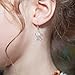 Kids Hoop Earrings, Cute Dog Earrings for Girls, Hypoallergenic White Gold Toned Jewelry with 925 Silver Leverbacks, Earrings with Colorful Crystals, Small Earring with Hoops for Kids