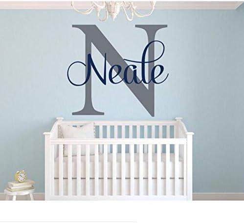 Customize Initial and Name Nursery Room Wall Decor Sticker DIY Home Decoration Girls Boys Room Wall Decal Art Vinyl Mural
