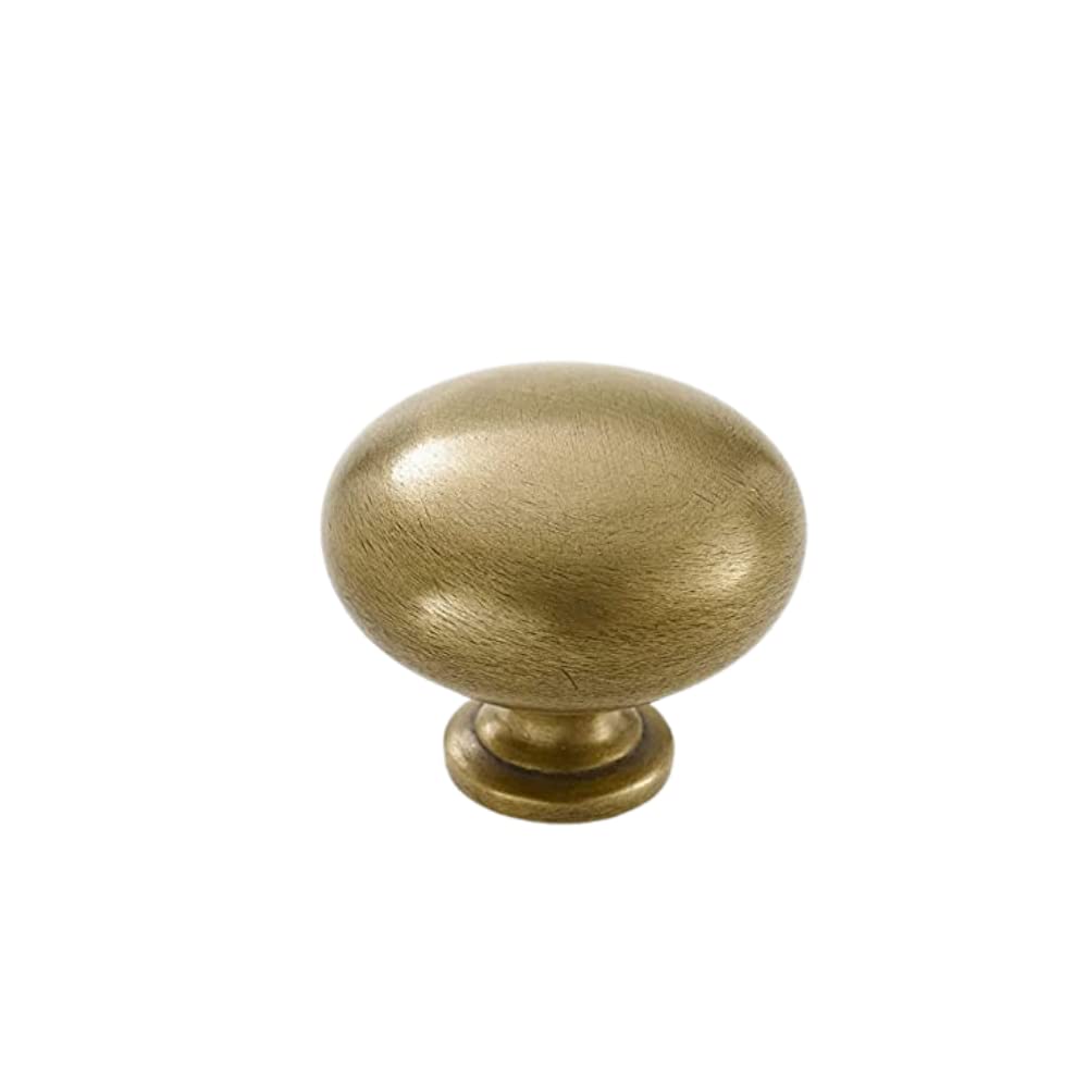 FOUNDRYMAN - Luxury Solid Brass Sphere Drawer Knob, Free from Impurities Door Pull - Perfect for Kitchen Cupboard Drawers - 1.3 inch x 1