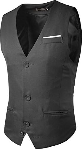 Mens Waistcoat Gilet Business Gentleman Vest Suits Blazer JZA005