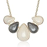Statement Necklace, SUMAJU Statement Bib Collar Necklace Vintage Lucite Teardrop