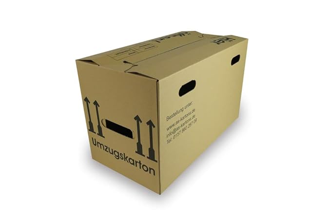 as-kartons Umzugskartons, STÜCKZAHL WÄHLBAR (Profi) STABIL + 2-WELLIG - Umzug Karton Kisten Verpackung Bücher Schachtel Box (