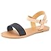 DREAM PAIRS HOBOO Women's Cute Open Toes One Band Ankle Strap Flexible Summer Flat Sandals New