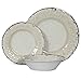 Melamine Dinnerware Set for 4-12pcs Dinnerware Dishes Set for Indoor and Outdoor Use, Dishwasher safe, Unbreakable, Light Grey