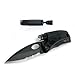 Tool Logic SLPB1 Slpro1 Tactical,Multifunction Folding Knife Plus Hands-Free Magnetic Flashlight And Signal Whistle, Black