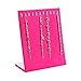 New Wayzon 11 Slots Necklace Bracelet Display Stand Organizer Jewelry Holder Tower Pad (Rose)