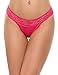 Ekouaer Women Cotton Breathable Thongs Briefs Tangas Sexy Ladies Panties Underwear 3 Pack Purple/Blue/Rose Red M
