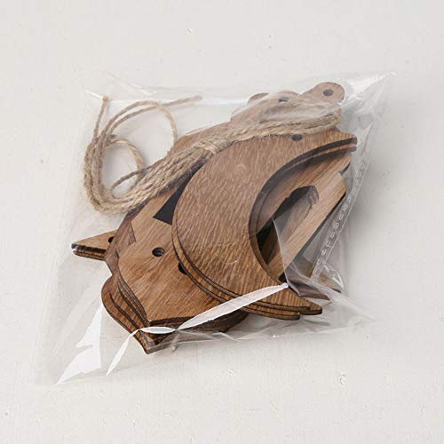 Beyonday Mode DIY Hanger Bruiloft Decoratie Hout Versieringen Maan Ster kerstballen Ambachten Accessoires Houten Eid Mubarak Opknoping Lantaarn - Afbeelding 5